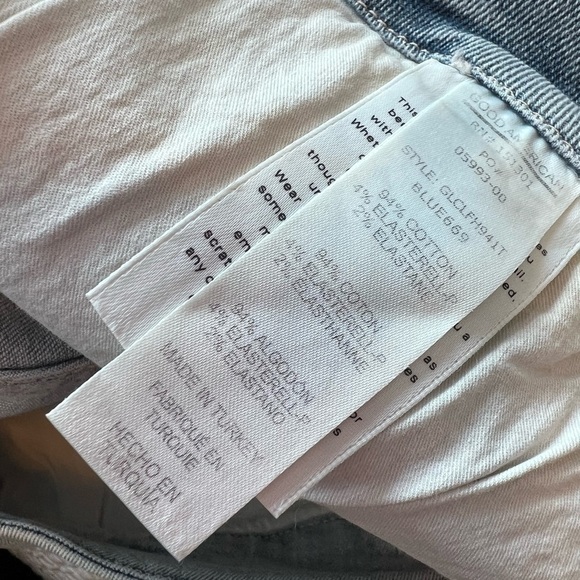 GOOD AMERICAN GOOD LEGS GROP LONG FRAY HEM JEANS IN BLUE669 NWT - Picture 16 of 16